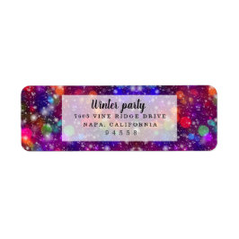 Moderne stille patroonwinter etiket