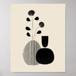 Moderne Stilleven – Minimalistische Botanische Pri Poster
