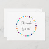Moderne Stippen Bedankkaart Briefkaart (Voorkant / Achterkant)