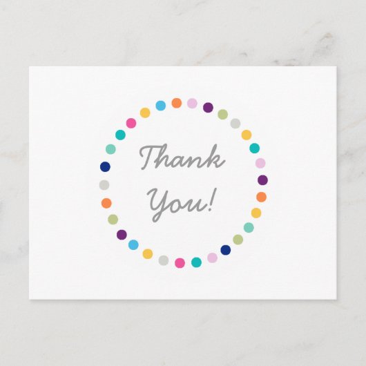 Moderne Stippen Bedankkaart Briefkaart (Voorkant)