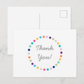 Moderne Stippen Bedankt Postkaart (Voorkant / Achterkant)