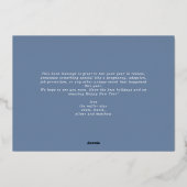 Moderne Stippen blauw kerstgoud Folie Feestdagenkaart (Achterkant)