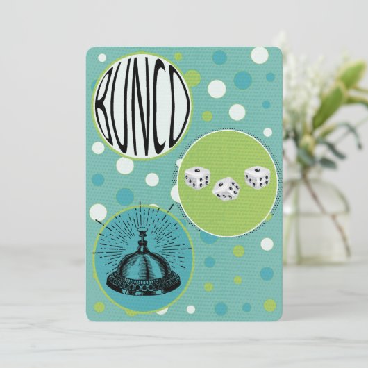 Moderne Stippen Bunco Kaart (Staand voorkant)