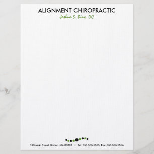 Moderne Stippen Chiropractic Letterhead Persoonlijk Briefhoofd