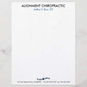 Moderne Stippen Chiropractic Letterhead Persoonlijk Briefhoofd (Voorkant)