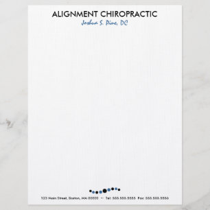 Moderne Stippen Chiropractic Letterhead Persoonlijk Briefhoofd