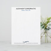 Moderne Stippen Chiropractic Letterhead Persoonlijk Briefhoofd (Staand voorkant)
