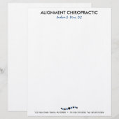 Moderne Stippen Chiropractic Letterhead Persoonlijk Briefhoofd (Voorkant / Achterkant)