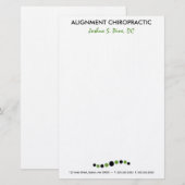 Moderne Stippen Chiropractie Stationery Briefpapier (Voorkant / Achterkant)