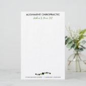 Moderne Stippen Chiropractie Stationery Briefpapier (Staand voorkant)