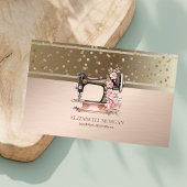 Moderne Stippen Confetti Bloemennaaimachine Visitekaartje