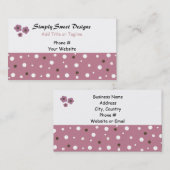 Moderne Stippen en bloemen Visitekaartje (Voorkant / Achterkant)