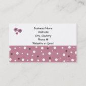 Moderne Stippen en bloemen Visitekaartje (Achterkant)