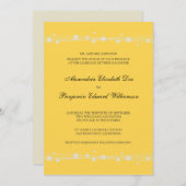 Moderne Stippen en rietbruiloft (geel) Kaart (Voorkant / Achterkant)