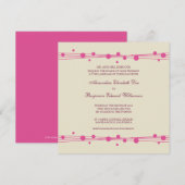 Moderne Stippen en rietweduwenuitnodiging 2 (fusch Kaart (Voorkant / Achterkant)