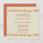 Moderne Stippen en rietweduwenuitnodiging 2 (koraa Kaart (Voorkant / Achterkant)