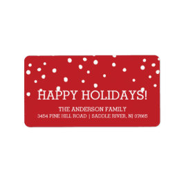 Moderne Stippen Feestdagen Kerst retour adres Etiket