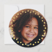 Moderne Stippen Frame Sieraad Goud Teal 2 Foto Feestdagenkaart (Achterkant)