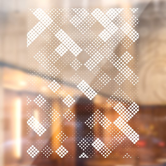 Moderne Stippen Geometrische halftoonpatroonprivac Raamsticker (Vel 2)