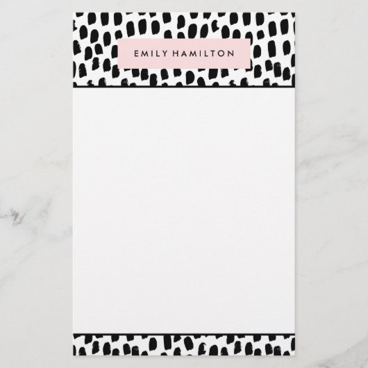 Moderne Stippen | gepersonaliseerd briefpapier (Voorkant)