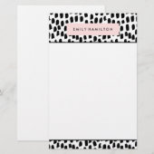 Moderne Stippen | gepersonaliseerd briefpapier (Voorkant / Achterkant)
