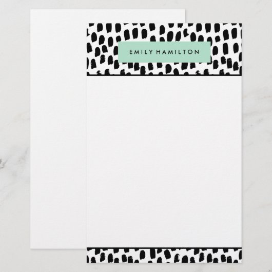 Moderne Stippen | gepersonaliseerd briefpapier (Voorkant / Achterkant)
