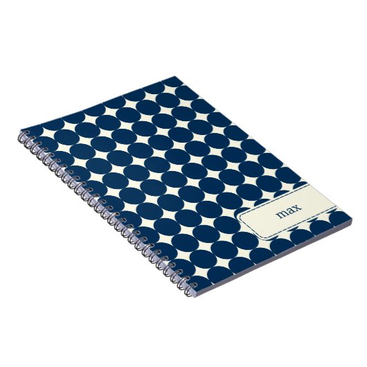 Moderne Stippen gepersonaliseerd Notitieboek - mar (Rechterzijde)