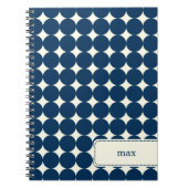 Moderne Stippen gepersonaliseerd Notitieboek - mar (Voorkant)