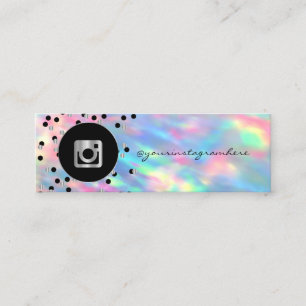 Moderne Stippen, holografisch OpaI-instagram Mini Visitekaartje