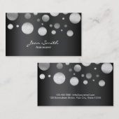 Moderne Stippen in zwart-wit Visitekaartje (Voorkant / Achterkant)
