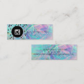 Moderne Stippen, Iridescent Instagram Social Media Mini Visitekaartje (Voorkant / Achterkant)