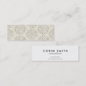 Moderne Stippen, ivoor en zwarte kleine puntjes af Mini Visitekaartje (Voorkant / Achterkant)