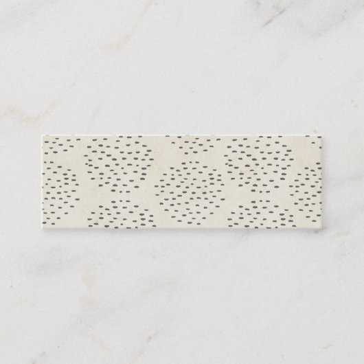 Moderne Stippen, ivoor en zwarte kleine puntjes af Mini Visitekaartje (Voorkant)