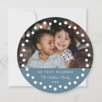 Moderne Stippen Lijst Blauw Ornament 2 Foto