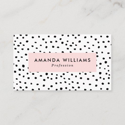 Moderne Stippen met inktpatroon Visitekaartje (Voorkant)