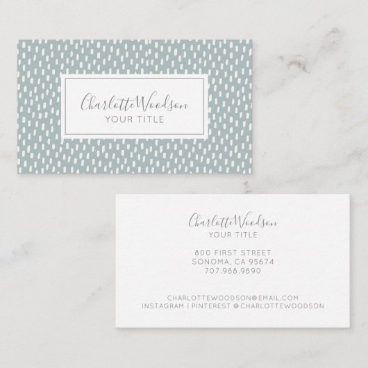 Moderne Stippen Pattern Professional Visitekaartje (Voorkant / Achterkant)