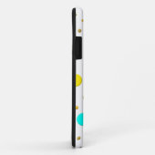 Moderne Stippen Turquoise Geel Wit Goud Fun Design Case-Mate iPhone Case (Achterkant/rechts)
