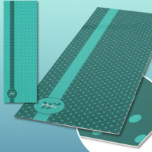 Moderne Stippen Turquoise Teal Naam Namaste