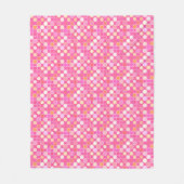 Moderne Stippen uit de middeleeuwen - diepe roze e Fleece Deken (Voorkant)