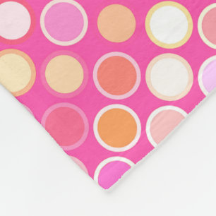 Moderne Stippen uit de middeleeuwen - diepe roze e Fleece Deken