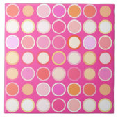 Moderne Stippen uit de middeleeuwen - diepe roze e Tegeltje (Voorkant)