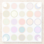 Moderne Stippen uit de middeleeuwen, multi-kleuren Glazen Onderzetter (Achterkant)