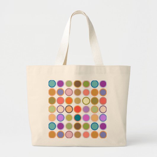 Moderne Stippen uit de middeleeuwen, multi-kleuren Grote Tote Bag (Voorkant)