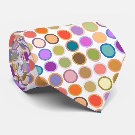 Moderne Stippen uit de middeleeuwen, multi-kleuren Stropdas (Opgerold)