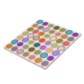 Moderne Stippen uit de middeleeuwen, multi-kleuren Tegeltje (Zijkant)