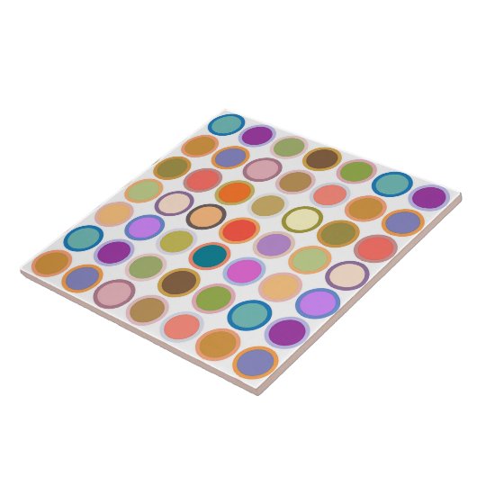 Moderne Stippen uit de middeleeuwen, multi-kleuren Tegeltje (Zijkant)