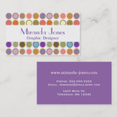 Moderne Stippen uit de middeleeuwen, multi-kleuren Visitekaartje (Voorkant / Achterkant)