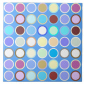 Moderne Stippen uit de middeleeuwen - sky blue & m Tegeltje (Voorkant)