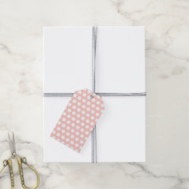Moderne Stippen Zacht Roze Cadeaulabel
