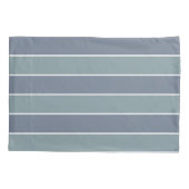 Moderne Stof Blauw Groen Strepen Kussensloop (Achterkant-Links)